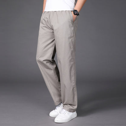 👍 👖【50-130KG】Pantaloni casual ultra-subțiri și respirabili pentru bărbați, vară 2025, pantaloni drepți casual de mărime mare, material ultra-subțire cu uscare rapidă