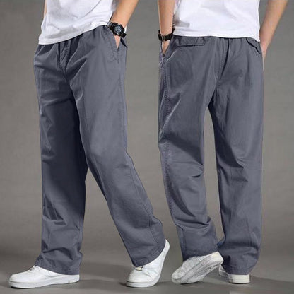 👍 👖【50-130KG】Pantaloni casual ultra-subțiri și respirabili pentru bărbați, vară 2025, pantaloni drepți casual de mărime mare, material ultra-subțire cu uscare rapidă